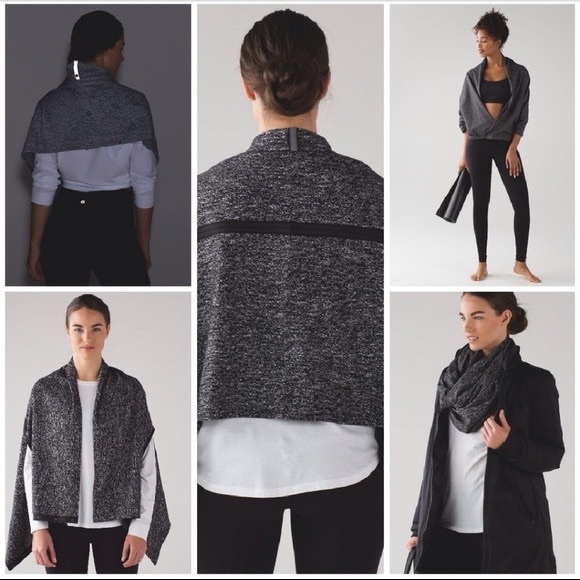 Lululemon Grey Marled Vinyasa Wrap Scarf/Poncho - Picture 1 of 2